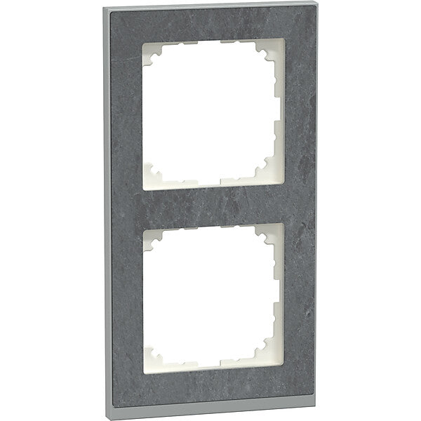 Merten Decor-Rahmen 2-fach Schiefer/aluminium MEG4020-3669
